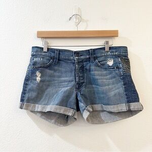 7 for All Mankind Womens Studded Jean Short Size 29